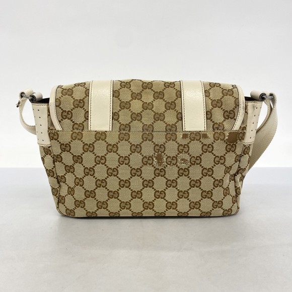 Gucci GG Canvas Shoulder Bag 145858 Brown White Men's - Picture 14 of 14